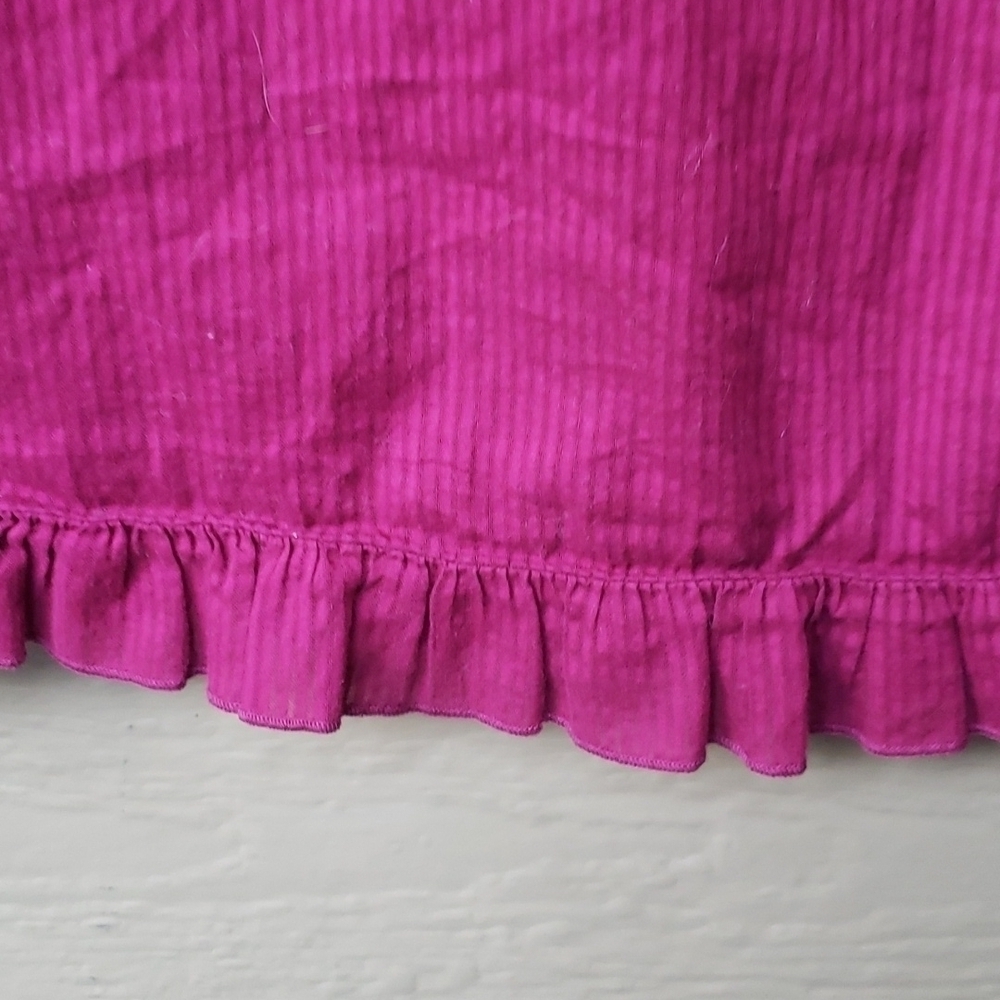 MOSSIMO Ruffle shadow stripe Blouse Top Size XS - Picture 2 of 5